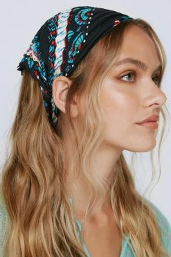 Accessories Abstract Print Head Scarf