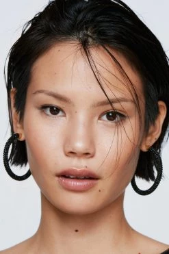 Accessories Embellished Crystal Hoop Earrings