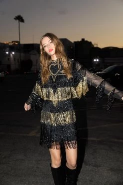 Sequin Dresses High Neck Open Back Detail Mini Dress