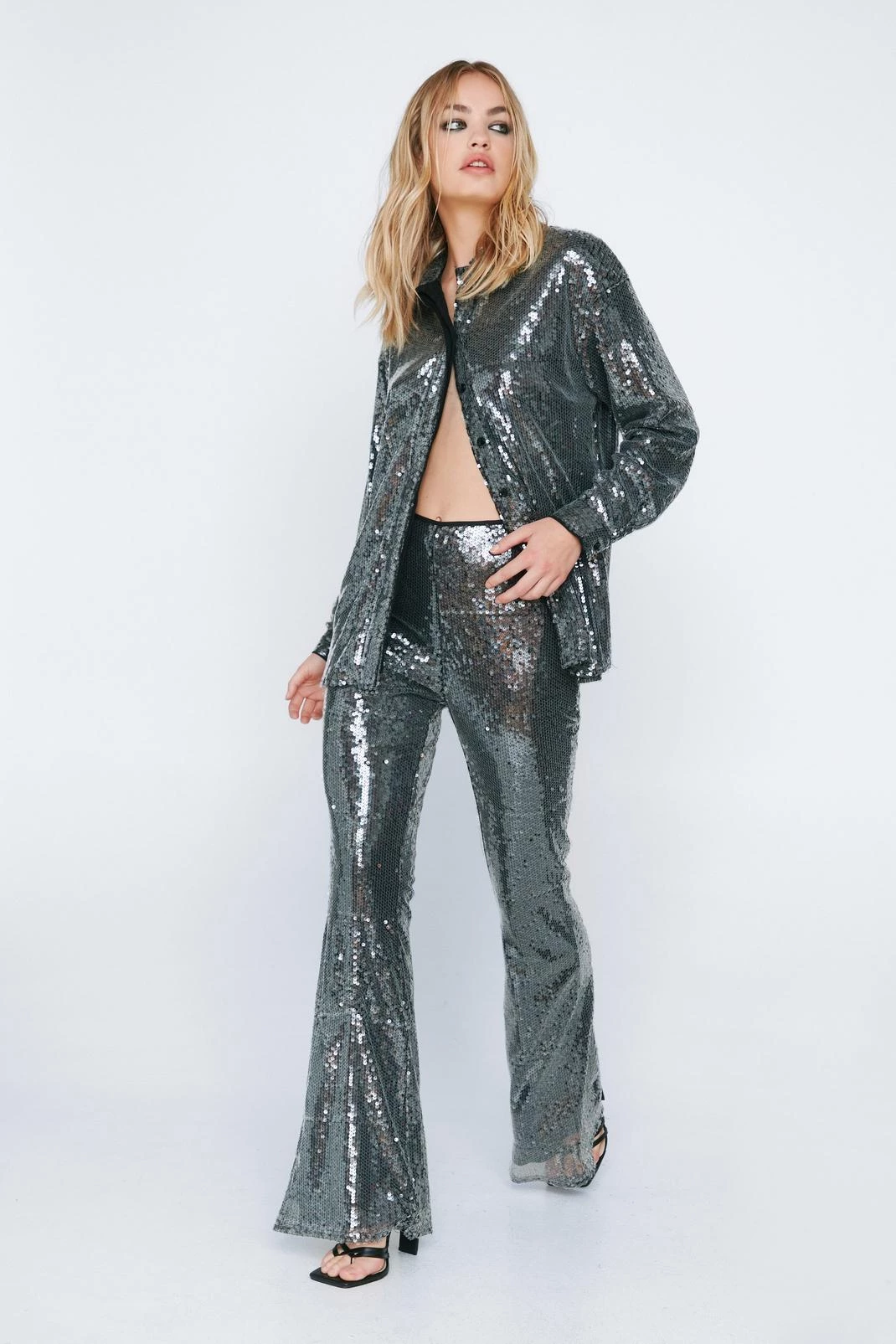 Two Piece Sets Sequin Two Piece Flare Pants 6 Two Piece Sets Sequin Two Piece Flare Pants - Image 4