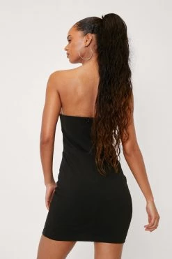 Dresses Strapless Corset Bodycon Mini Dress -Christmas Sales womens black strapless corset bodycon mini dress 2