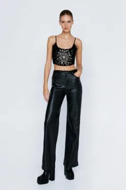 Tops Zodiac Beaded Velvet Corset Top