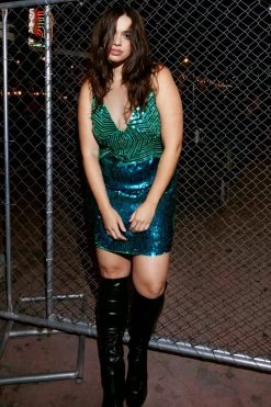 Sequin Dresses Plus Size Star Sequin Mini Dress