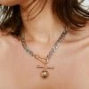 Necklaces Geometric Pendant Chunky Chain Necklace