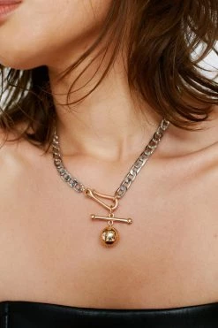 Necklaces Geometric Pendant Chunky Chain Necklace