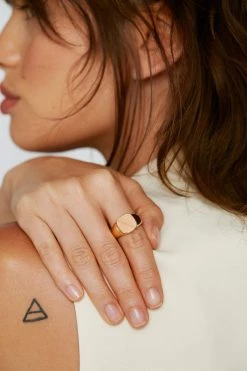 Rings Gold Plated Signet Ring -Christmas Sales womens gold gold plated signet ring 3