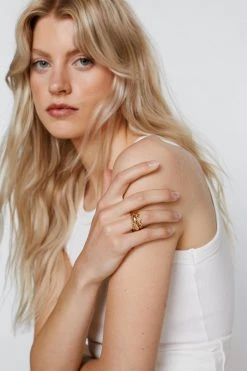 Rings Gold Plated Trio Ring Set