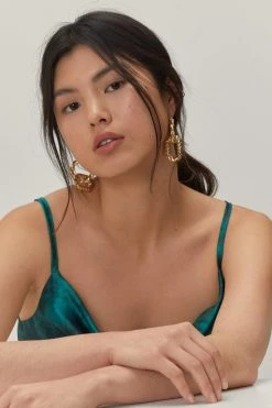 Make Your Move! 60% Off Party! Recycled Twisted Double Hoop Metal Earrings 9 Make Your Move! 60% Off Party! Recycled Twisted Double Hoop Metal Earrings -Christmas Sales womens gold recycled twisted double hoop metal earrings 3