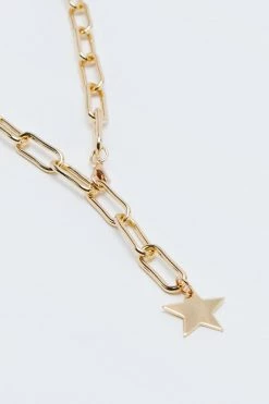 New Star Detail Chain Link Necklace 8 New Star Detail Chain Link Necklace -Christmas Sales womens gold star detail chain link necklace 2