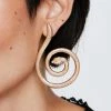 Formal Wear Swirl Snake Drop Earrings -Christmas Sales womens gold swirl snake drop earrings