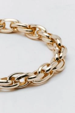 Necklaces Twisted Chain Chunky Statement Necklace -Christmas Sales womens gold twisted chain chunky statement necklace 2