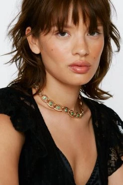 Necklaces Embellished Jewel Chain Necklace