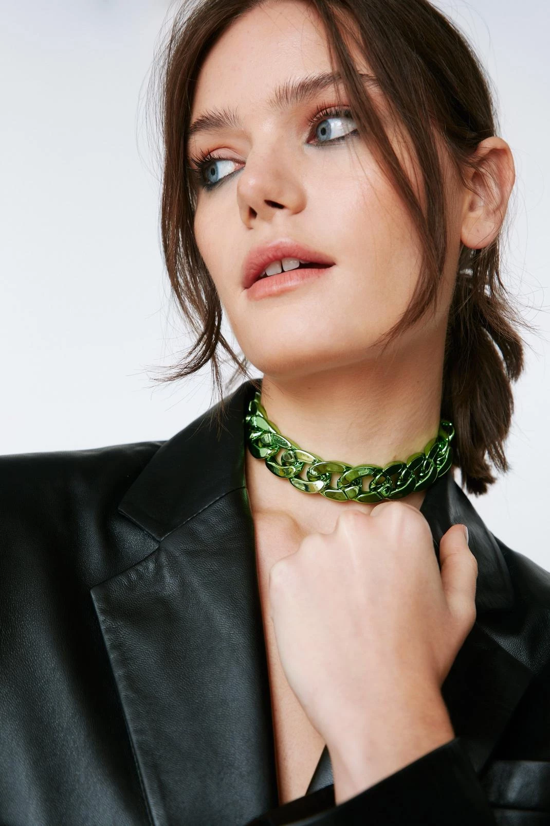 Necklaces Recycled Metallic Chain Necklace 3 Necklaces Recycled Metallic Chain Necklace