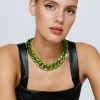 Necklaces Recycled Smooth Chain Link Necklace 1 Necklaces Recycled Smooth Chain Link Necklace -Christmas Sales womens green recycled smooth chain link necklace