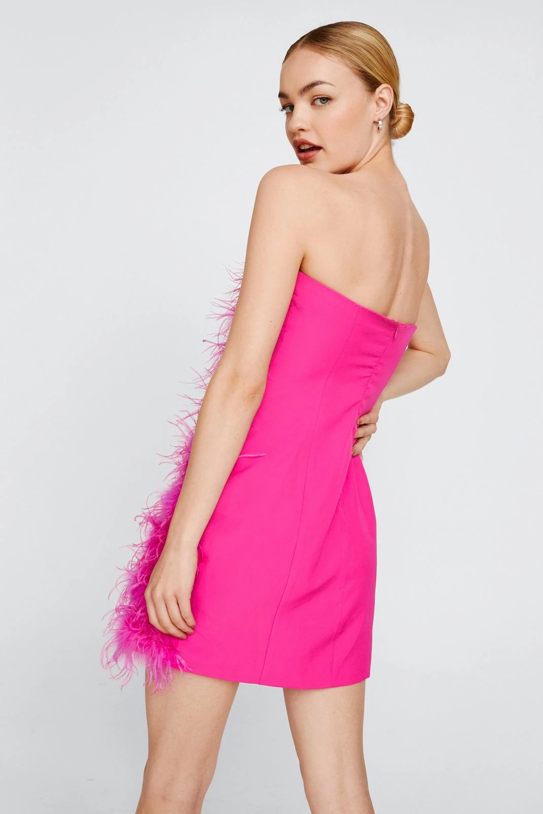 Sequin Dresses Feather Bandeau Mini Dress 5 Sequin Dresses Feather Bandeau Mini Dress - Image 3