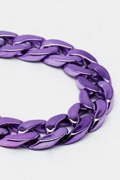 Necklaces Metallic Chain Collar Necklace -Christmas Sales womens lilac metallic chain collar necklace 2