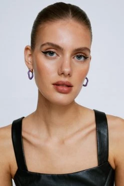 Jewelry Recycled Curvy Hoop Earrings