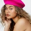 Hats And Hair Accessories Pink Beret -Christmas Sales womens magenta pink beret