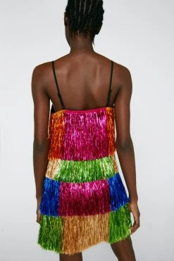 Bodycon Dresses Multi Tinsel Mix Dress -Christmas Sales womens multi multi tinsel mix dress 2