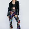 Sequin Pants Premium Diamond Motif Sequin Flared Pants -Christmas Sales womens multi premium diamond motif sequin flared pants