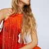 Jumpsuits Beaded Tassel Wide Leg Jumpsuit -Christmas Sales womens orange beaded tassel wide leg jumpsuit