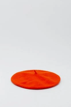 Hats And Hair Accessories Orange Beret -Christmas Sales womens orange orange beret 1