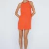 Petite Dresses Petite Beaded Trim Mini Dress 1 Petite Dresses Petite Beaded Trim Mini Dress -Christmas Sales womens orange petite beaded trim mini dress