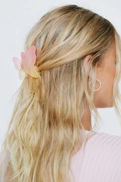 Hair Clips Butterfly Hair Clip -Christmas Sales womens pink butterfly hair clip 3