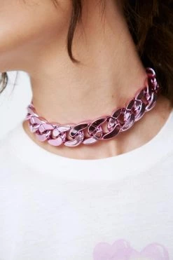 Necklaces Chunky Metallic Chain Necklace