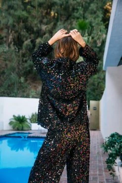 Party Outfits Rainbow Sequin Oversized Blazer 17 Party Outfits Rainbow Sequin Oversized Blazer -Christmas Sales womens pink rainbow sequin oversized blazer 2