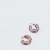 Accessories Recycled Chunky Crystal Embellished Hoop -Christmas Sales womens pink recycled chunky crystal embellished hoop