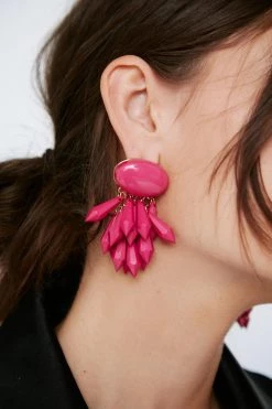 Formal Wear Recycled Embellished Rock Drop Earrings