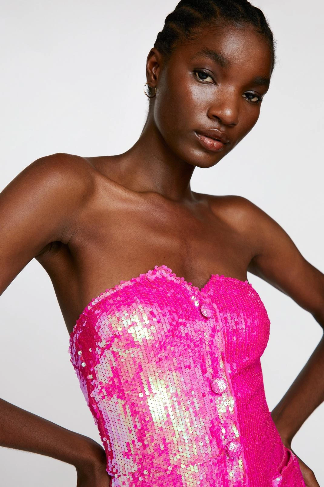 Sequin Dresses Sequin Tailored Bandeau Mini Dress 4 Sequin Dresses Sequin Tailored Bandeau Mini Dress - Image 2