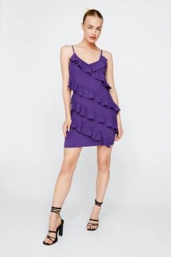 Party Dresses Chiffon Ruffle Mini Cami Dress