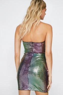 Party Outfits Ombre Sequin Ruched Bandeau Mini Dress 8 Party Outfits Ombre Sequin Ruched Bandeau Mini Dress -Christmas Sales womens purple ombre sequin ruched bandeau mini dress 2