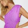 Sequin Dresses One Shoulder Open Back Midi Sequin Dress -Christmas Sales womens purple one shoulder open back midi sequin dress