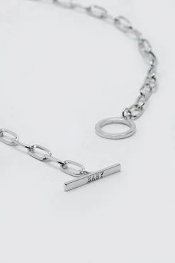 Necklaces Baby' T-Bar Chain Necklace -Christmas Sales womens silver baby t bar chain necklace 2