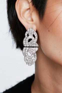 Formal Wear Diamante Statement Drop Earrings