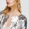Going Out Jackets Embellished Sequin Collarless Jacket 1 Going Out Jackets Embellished Sequin Collarless Jacket -Christmas Sales womens silver embellished sequin collarless jacket