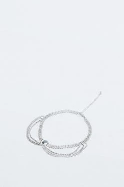 Necklaces Jewel Embellished With Chains Necklace -Christmas Sales womens silver jewel embellished with chains necklace 1