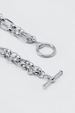 Necklaces Layered Loop Chain Necklace -Christmas Sales womens silver layered loop chain necklace 2