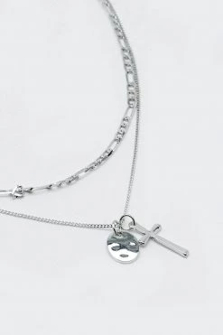 Necklaces Layered Pendant Chain Necklace 8 Necklaces Layered Pendant Chain Necklace -Christmas Sales womens silver layered pendant chain necklace 2