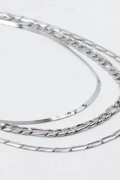 Necklaces Multi Chain Layered Necklace 8 Necklaces Multi Chain Layered Necklace -Christmas Sales womens silver multi chain layered necklace 2