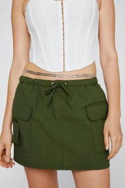 Necklaces Rectangular Geometric Belly Chain -Christmas Sales womens silver rectangular geometric belly chain 3