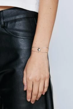 Jewelry Silver Plated Star Friendship Bracelet Set