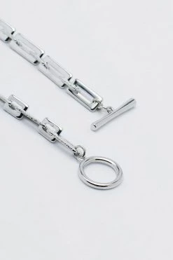 Necklaces Square Chain Loop Necklace -Christmas Sales womens silver square chain loop necklace 2