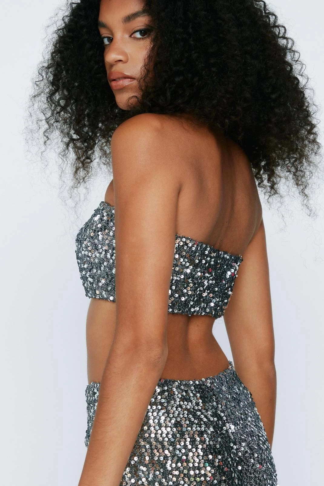 Party Outfits Sequin Bandeau Crop Top 5 Party Outfits Sequin Bandeau Crop Top - Image 3