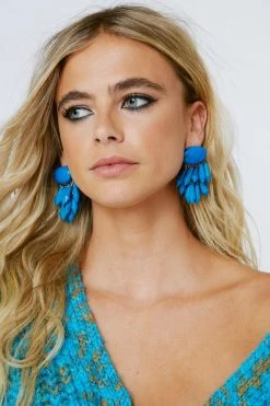 Formal Wear Recycled Embellished Rock Drop Earrings